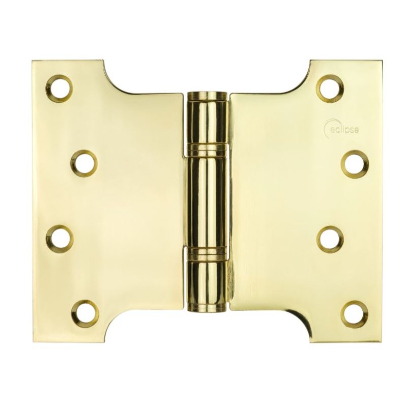 Eclipse 4 Inch (102 x 102mm) Stainless Steel Parliament Hinge - Electro Brass (Sold in Pairs)